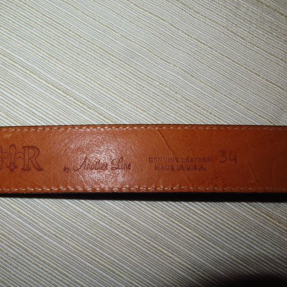 Vintage Genuine Leather Belt  Made in USA - Picture 4 of 6